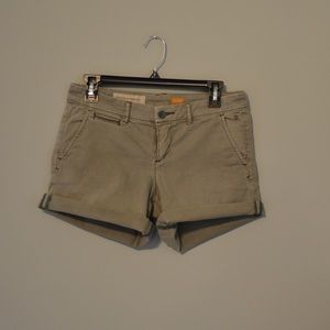 Pilcro (Anthro) Comfy Chino Shorts in Mossy Green